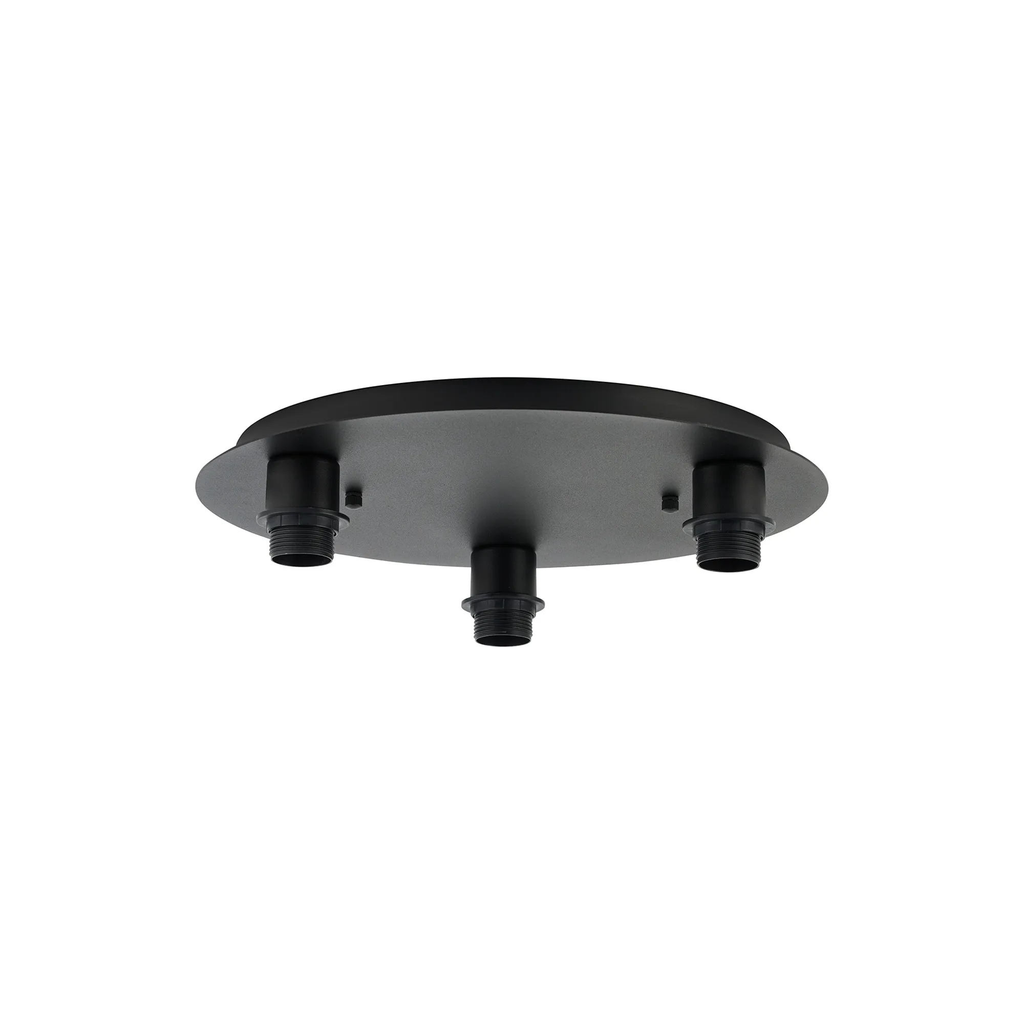 D0910BL  Carrie Satin Black 3 Light E27 Universal Flush Ceiling